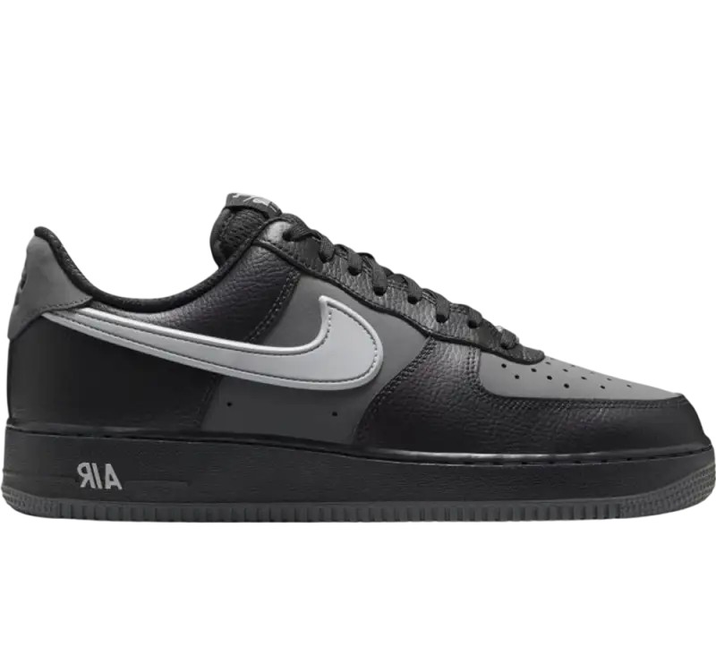 IR1475 010 Nike Air Force 1 Low '07 LV8 Black Light Smoke Grey B2B W