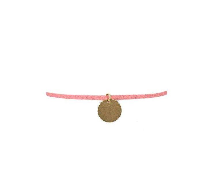 NECKLACE CHOKER STRAP - PINK N530R