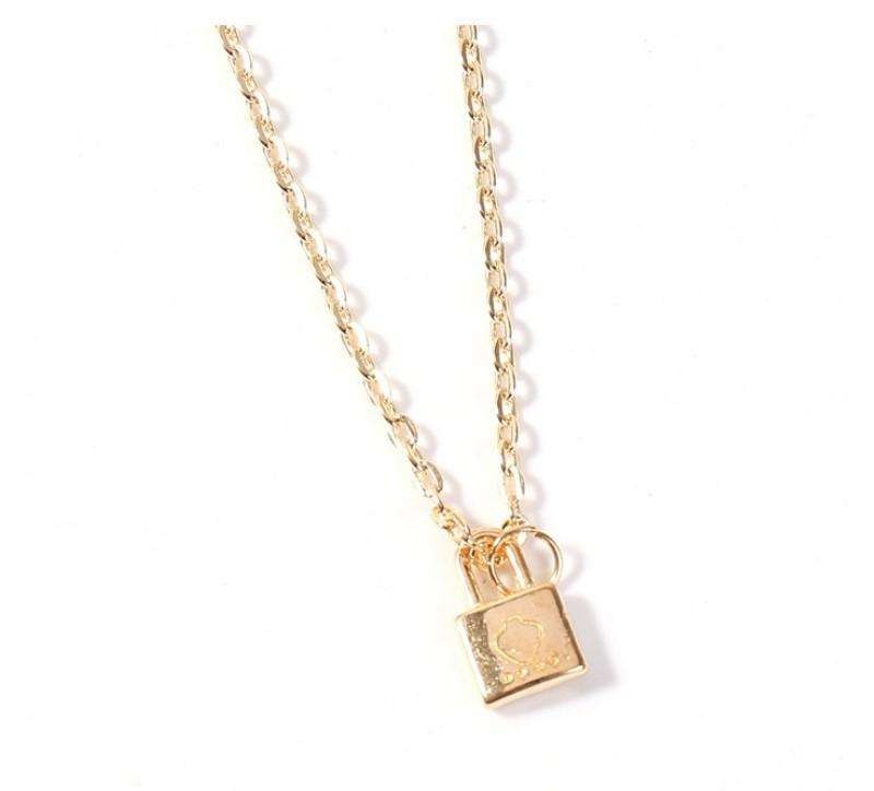 Delicate necklace hanging padlock N724