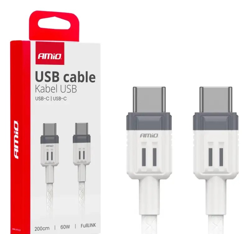 USB C USB C Charging Cable 60w 200cm Fulllink Amio 03909