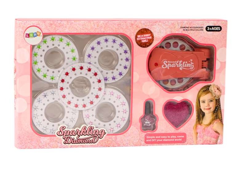 Set Hair Gluing Machine Diamonds Glitter