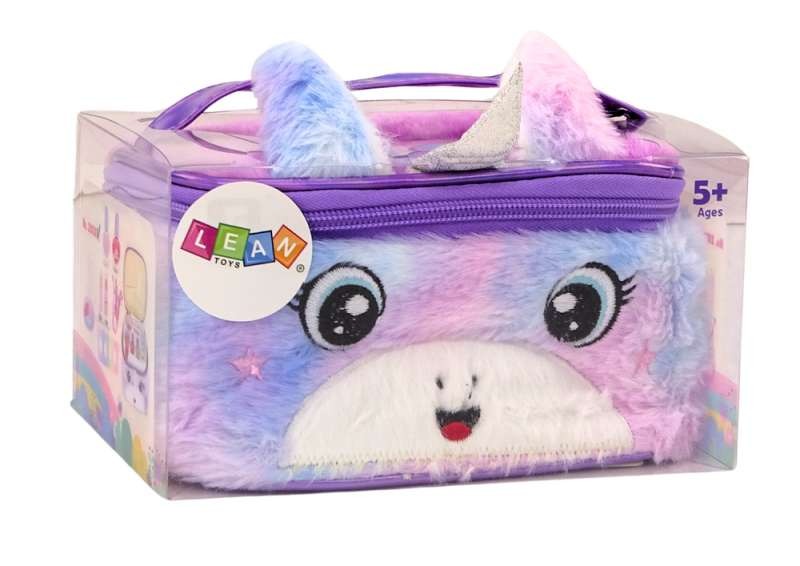 Beauty Set Plush Toiletry Bag Unicorn Nail Polishes Eyeshadows