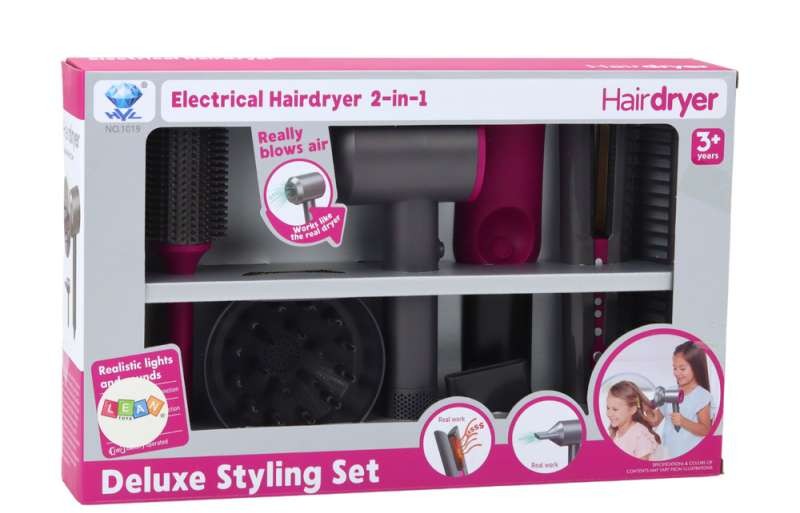 Hairdressing Set Dryer Straightener Brush Brush Replaceable Tips