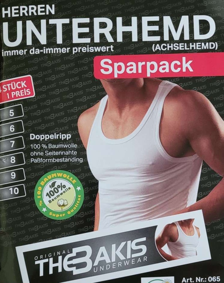 Mens White Undershirt Tank Top - 4 Pack Underwear Double Rib