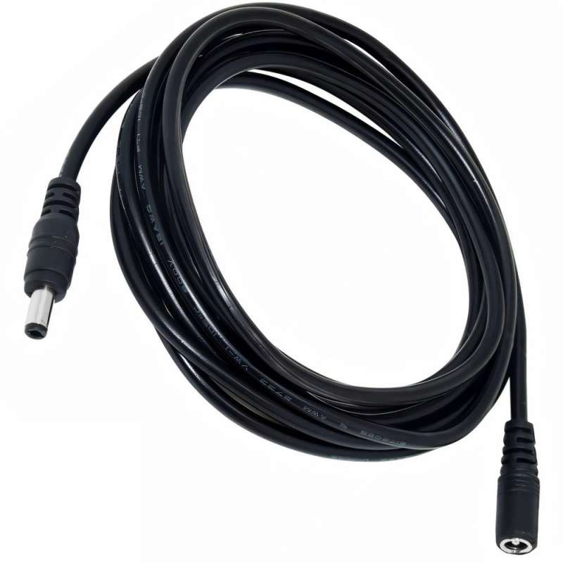 Extension cable power cable 5m for cameras and lamps dc cable 5.5 mm deep