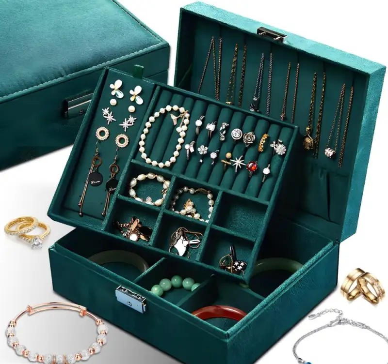 JEWELRY BOX WATCHES ORGANIZER BOX ELEGANT TRUNK CAPACIOUS