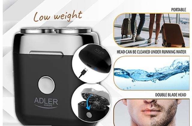 AD 2936 2 Head Travel Shaver with USB