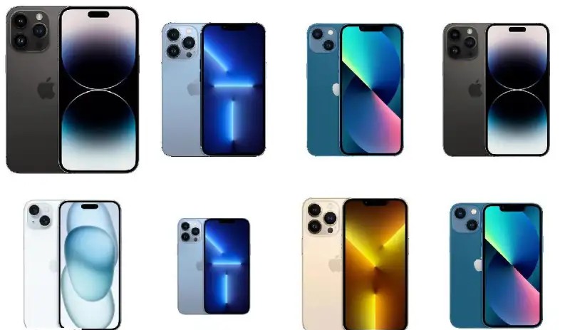 Set of 8 Refurbished APPLE Smartphones A