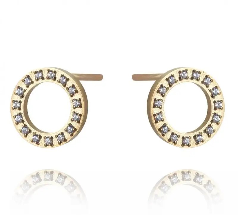 Gold-plated surgical steel earrings KST3077