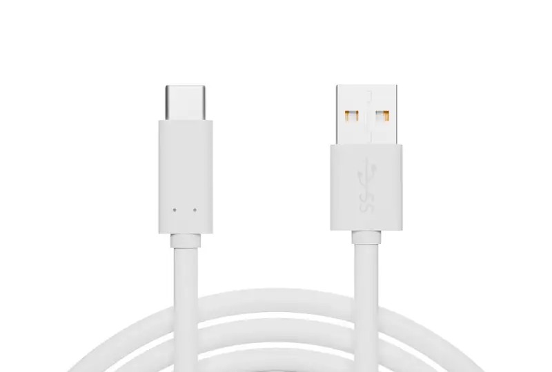 66 176# USB 3.0 A USB C Connector 1m White Pendant