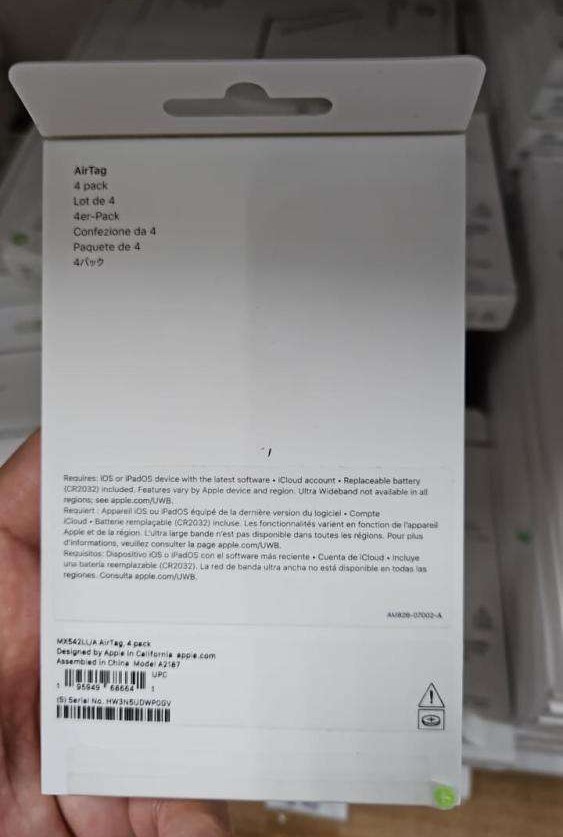Apple AirTag (4-Pack) (1st Generation) - 2021 - Silver