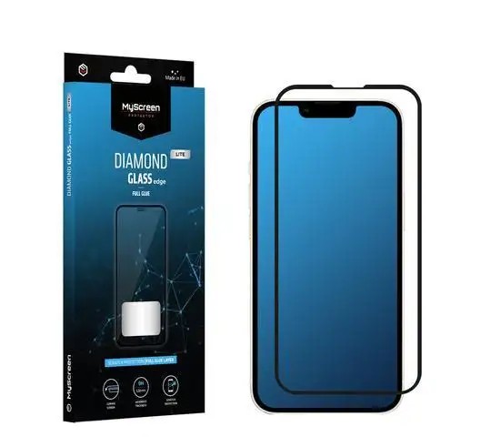 Protective glass MyScreen DIAMOND GLASS LITE edge FULL GLUE black Apple iPhone 13 Mini 5.4"