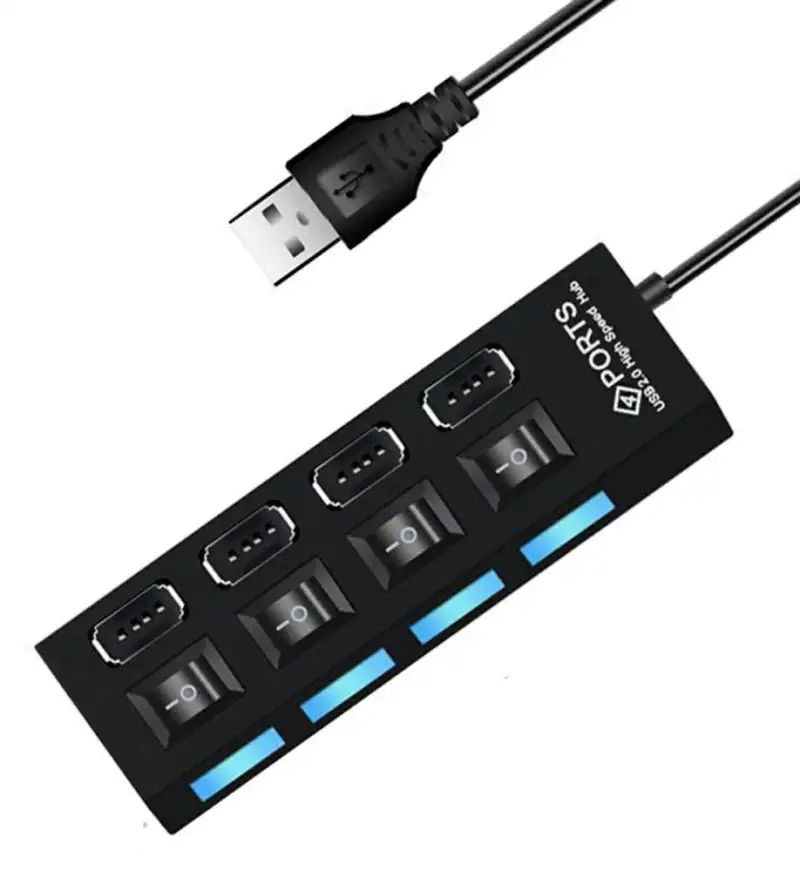 AK228A 4xusb Hub Active with On/Off Switches