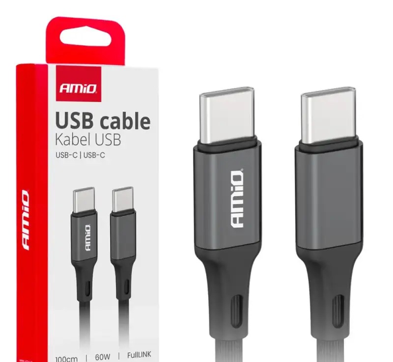 USB C USB C Charging Cable 60w 100cm Fulllink amio 03902