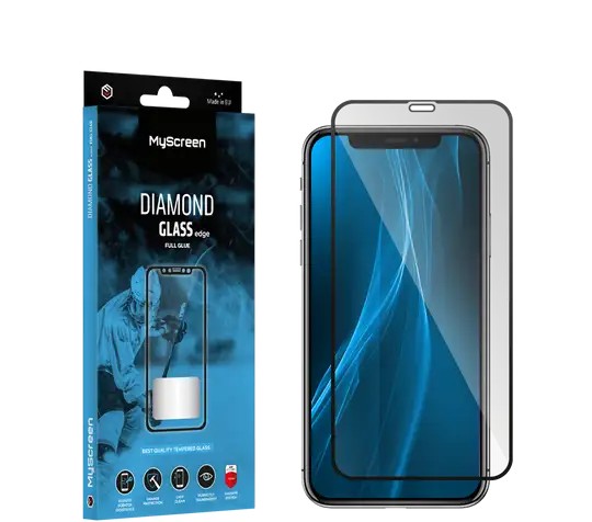Protective glass MyScreen DIAMOND GLASS LITE edge FULL GLUE black Apple iPhone Xs Max/11 Pro Max