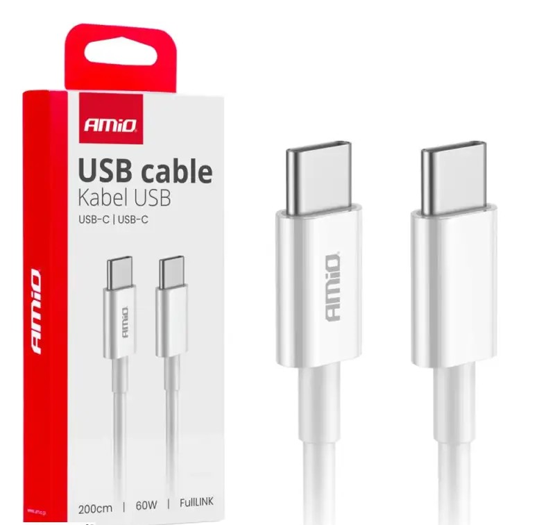 USB C USB C Charging Cable 60w 200cm Fulllink amio 03897