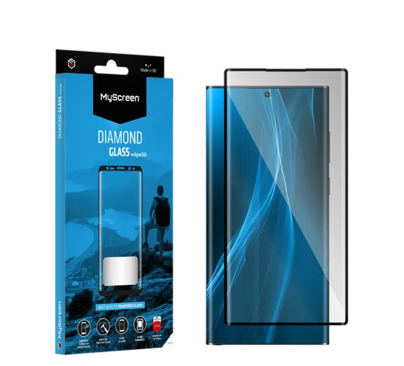 MyScreen DIAMOND GLASS edge3D black screen protector for Samsung Galaxy S22 Ultra