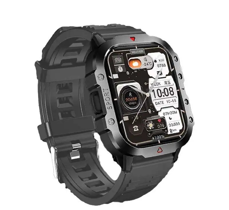 Laxasfit H11 Grey Smartwatch with Hungarian menu. Features include: heart rate monitoring, sleep tracking, weather information, and blood oxygen level monitoring.