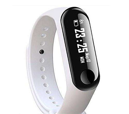 M3 Smart Bracelet, White. Are you tracking your calorie intake? Easily monitor your activity levels!