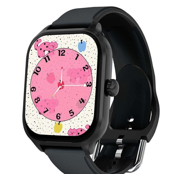 Laxasfit H9 Pro Max black smartwatch with Hungarian menu.