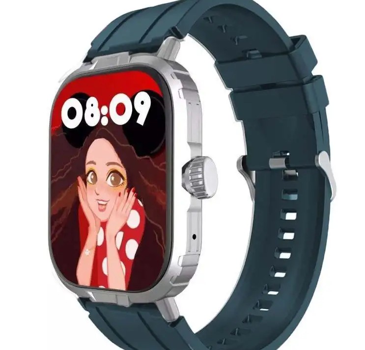 NovaTime Gray-Blue Smartwatch: Health monitoring, Bluetooth, sports features, heart rate tracking, blood oxygen measurement, and multiple functions.