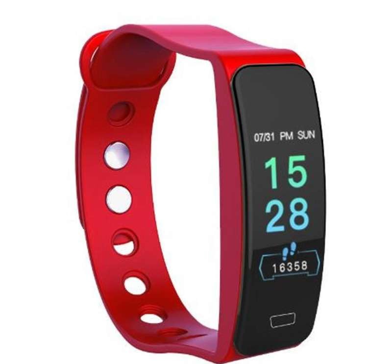 B1 Red Smartwatch: Robust yet elegant design, health monitoring features, notifications, and sports mode.