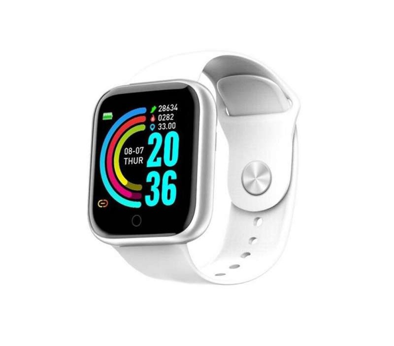 Y68 smartwatch, white color.