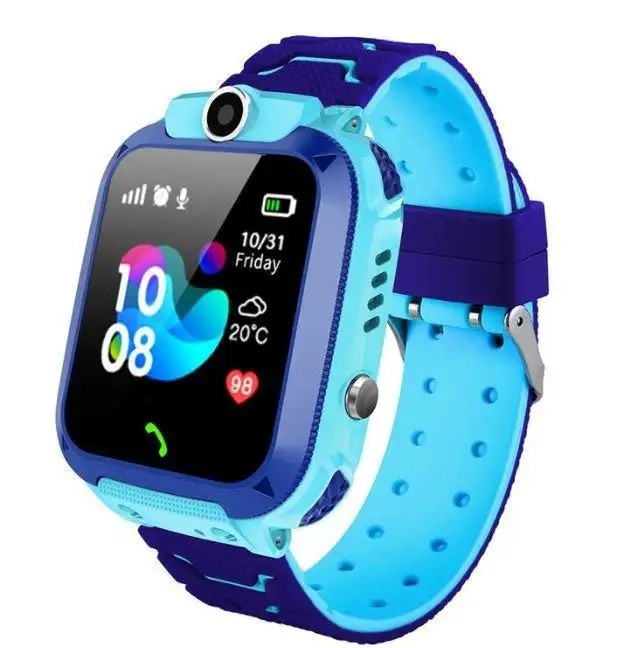 TriangleTech Q12B Smartwatch, blue.