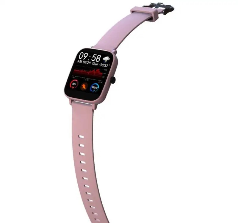 Akela GT168 P9 heart rate monitor, pink smart watch.