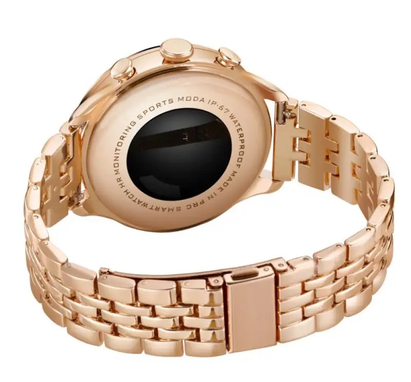 GEN9 Women's Smartwatch with gold and rose gold straps.