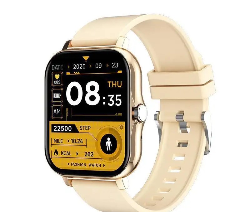 Q13 Smartwatch, gold color.