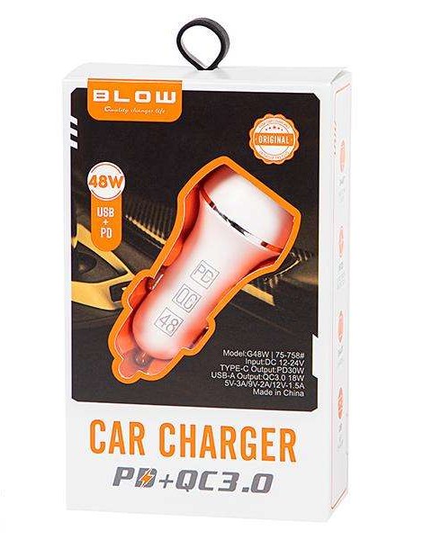 75 758# Car charger socket 2x USB-A USB-C 48W G48W