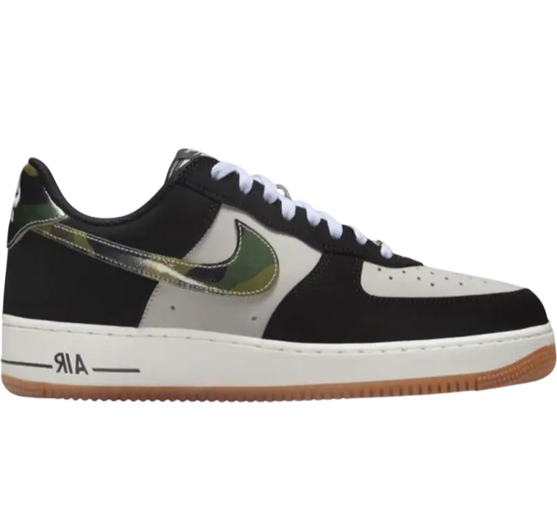 HQ1967 100 Nike Air Force 1 Low '07 LV8 Black Patent Camo Swoosh B2B