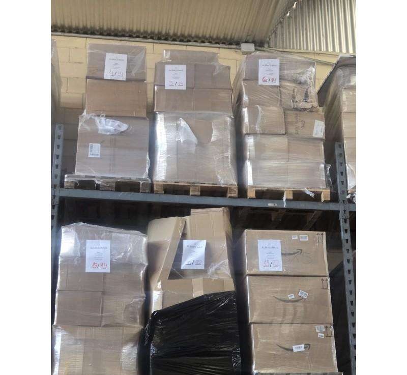 Amazon stock of household appliances and kitchenware, sold in pallets for wholesalers.