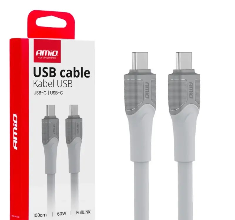 USB C USB C Charging Cable 60w 100cm Fulllink Data Transmission amio 04291