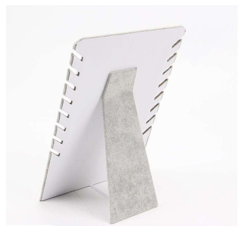 Standing display for necklaces, suede gray 28.5x19 cm E60