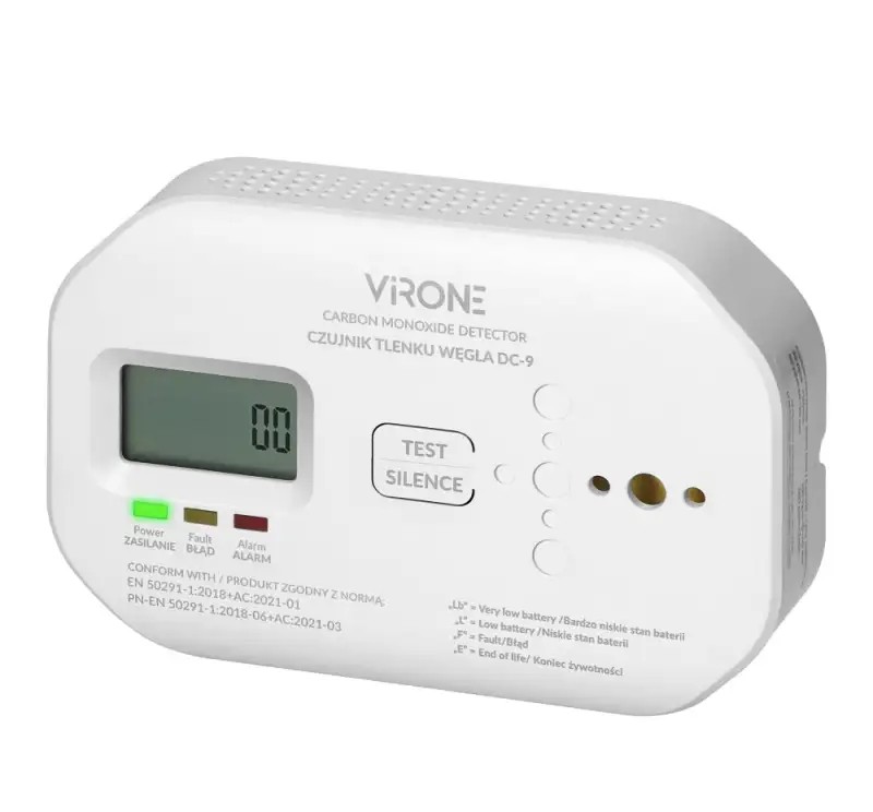 DC 9 Battery Carbon Monoxide Detector . 2xAA. sensor lifespan 10 years