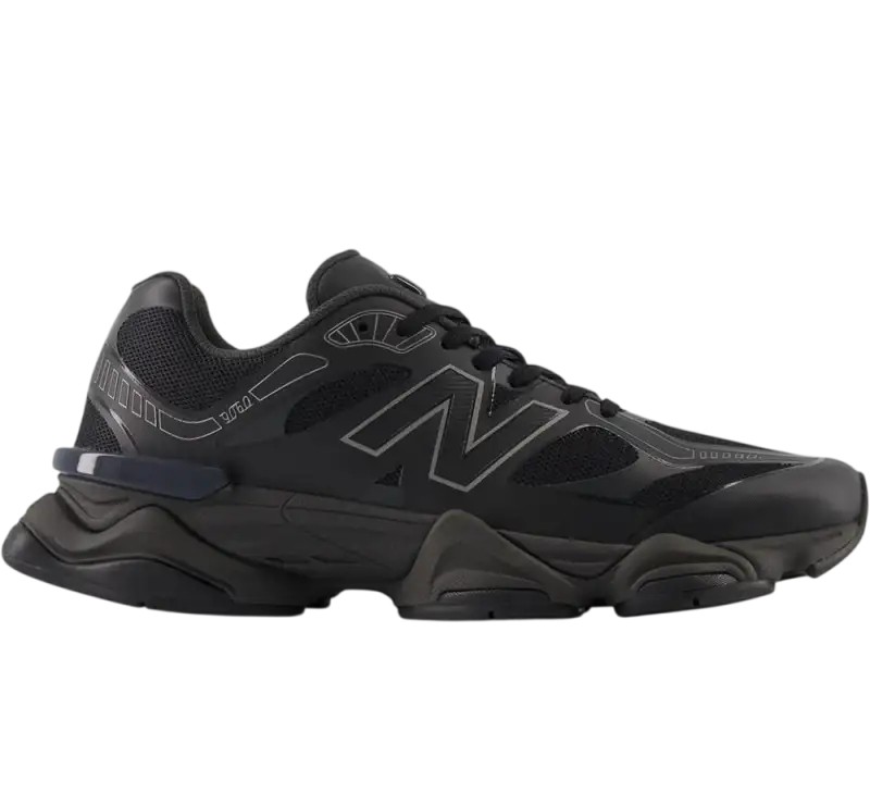 U90606TO New Balance 9060 Black Grey Black B2B WHOLESALE BULK