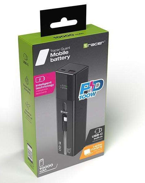 Power bank TRACER Quant 10000mAh 100W PD QC