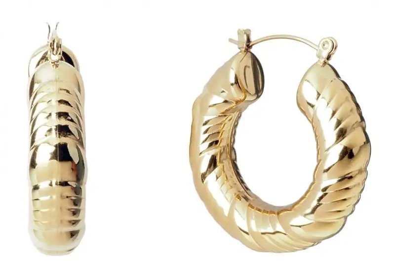 14k gold plated stainless steel earrings KST3114 Elegant and stylish earrings.