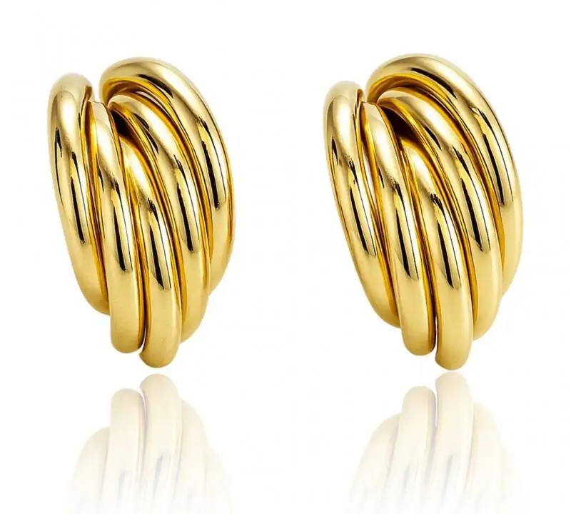 14k gold-plated stainless steel earrings, decorative KST3461