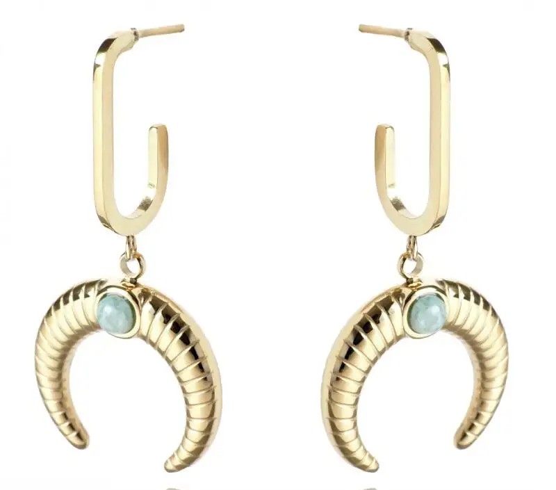 Gold-plated surgical steel earrings KST3081