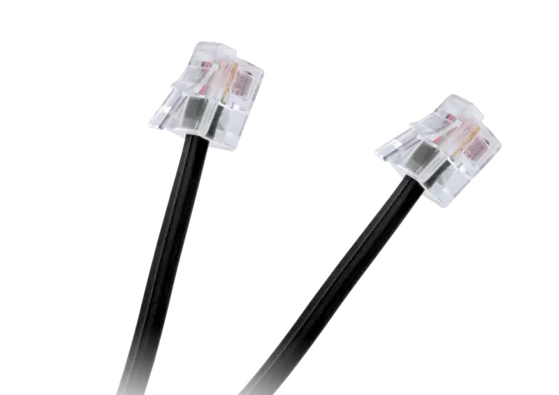 LEC TEL0033A 2 Tel.wt. Tue.black 2m