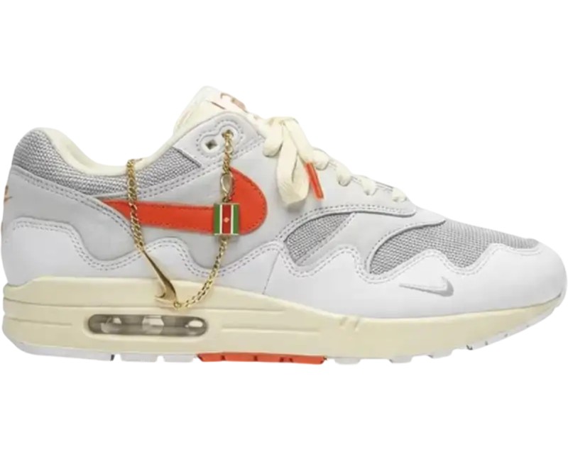 II7055 100 Nike Air Max 1 Patta Waves White Hyper Crimson with brac