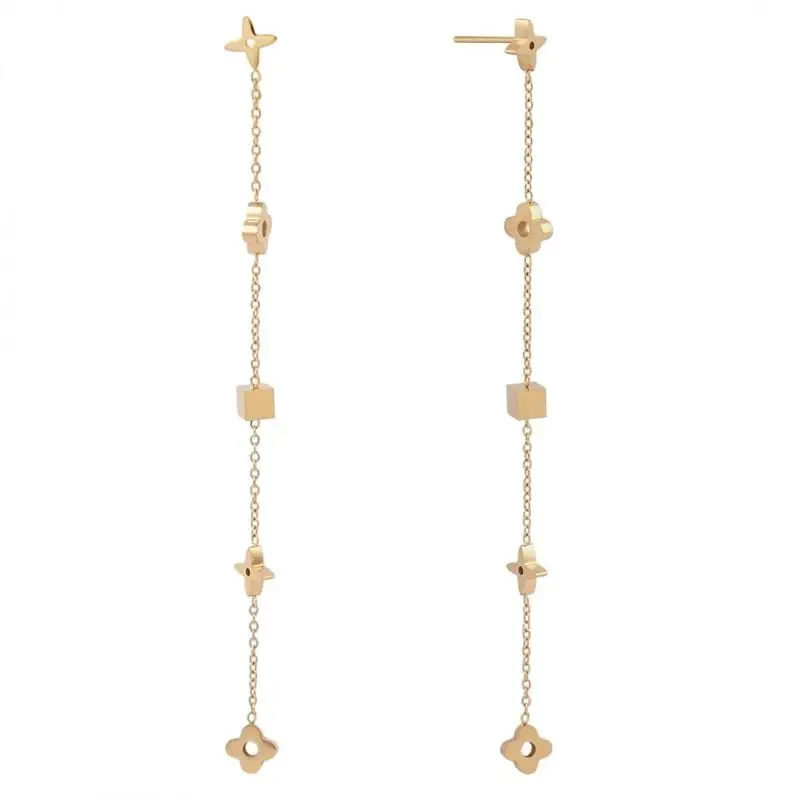 14k gold plated stainless steel stud earrings KST3256 Elegant and stylish earrings.
