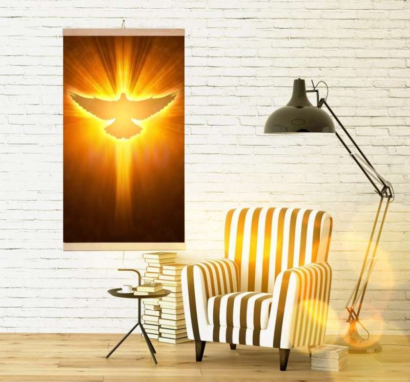 Infrared heater flexible heating panel 430W TRIO pattern 12 pigeon. dimensions 100x57cm with regulator