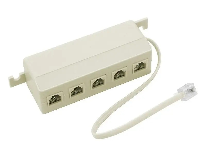 3308# Telephone Splitter Plug 5 Socket Mod 6p4c