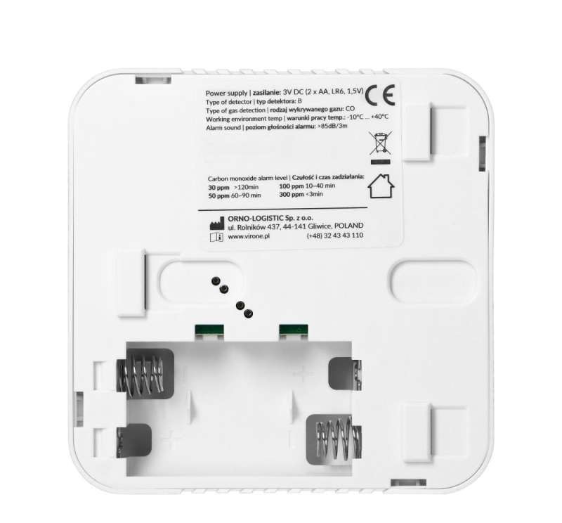 DC 11 Battery Carbon Monoxide Carbon Monoxide Sensor . 2xAA. sensor lifespan 10 years