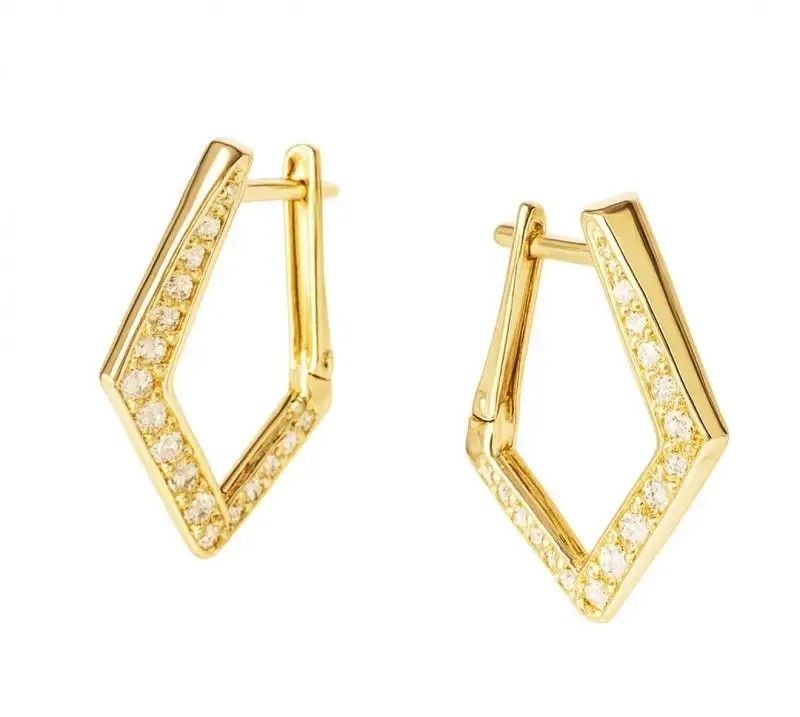 14k gold-plated stainless steel dangle earrings KST3517