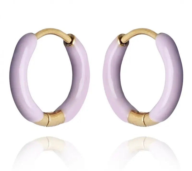Gold-plated stainless steel earrings KST3057